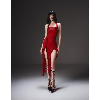 FIREFLY STUDIO ĐẦM THUN LƯỚI ÔM BODY ĐAN DÂY.