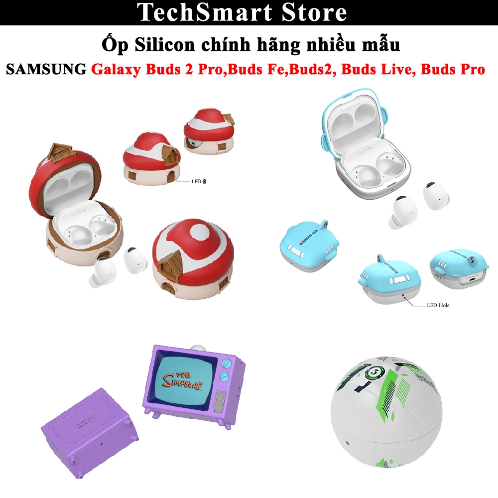 Ốp bảo vệ tai nghe chính hãng dành cho Samsung Galaxy Buds Core,Buds 2 Pro,Buds Fe,Buds 2, Buds Live