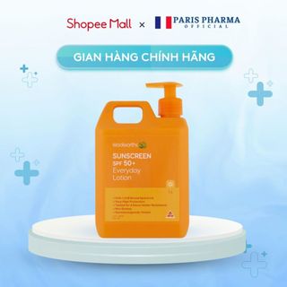 Kem Chống Nắng Woolworths Everyday Sunscreen SPF 50+ Dùng Cho Mặt Và Body Chính Hãng Úc (1 LÍT)