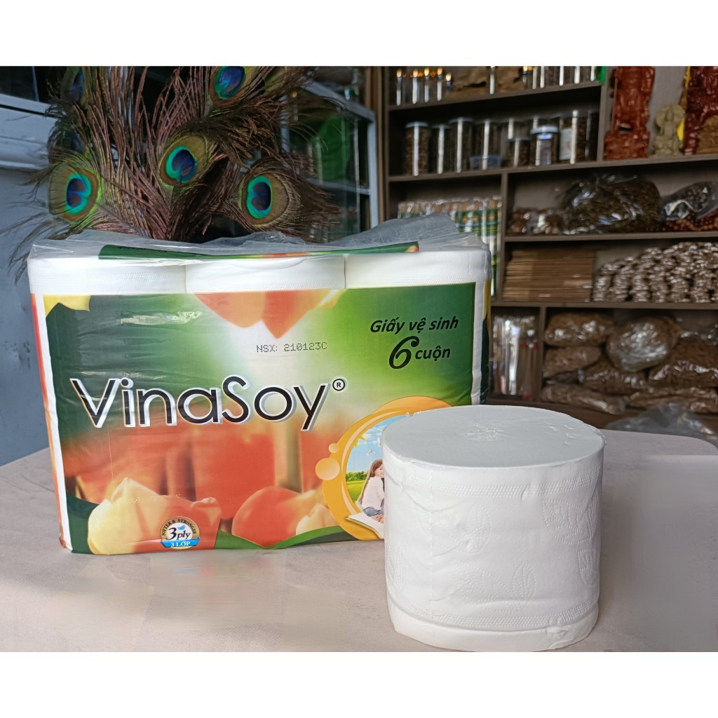 Combo 3 lốc giấy vệ sinh cao cấp VinaSoy