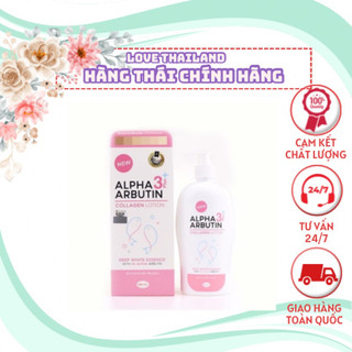 [NỘI ĐỊA THÁI] Sữa Dưỡng Thể Trắng Da Alpha Arbutin Collagen Lotion 3+ Plus Thái Lan Dưỡng Trắng Mềm Mại Có Mã QR 500ml