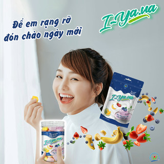 Sữa chua Sấy thăng hoa 5 vị, chuối, dâu, sầu riêng, việt quất, truyền thống túi 25gr