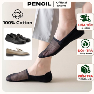 Tất lười nam có silicon ôm chân, vải lụa cotton thoáng khí và chống hôi chân Pencilstore.vn