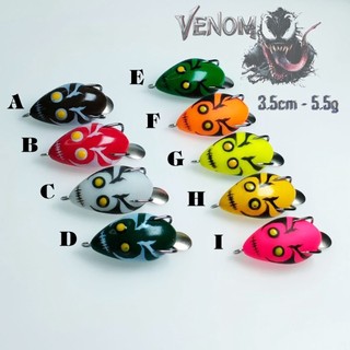 Mồi lure nhái hơi cá lóc, cá quả các loại cá ham ăn, nhái hơi VENOM 3.5cm nặng 5,5g