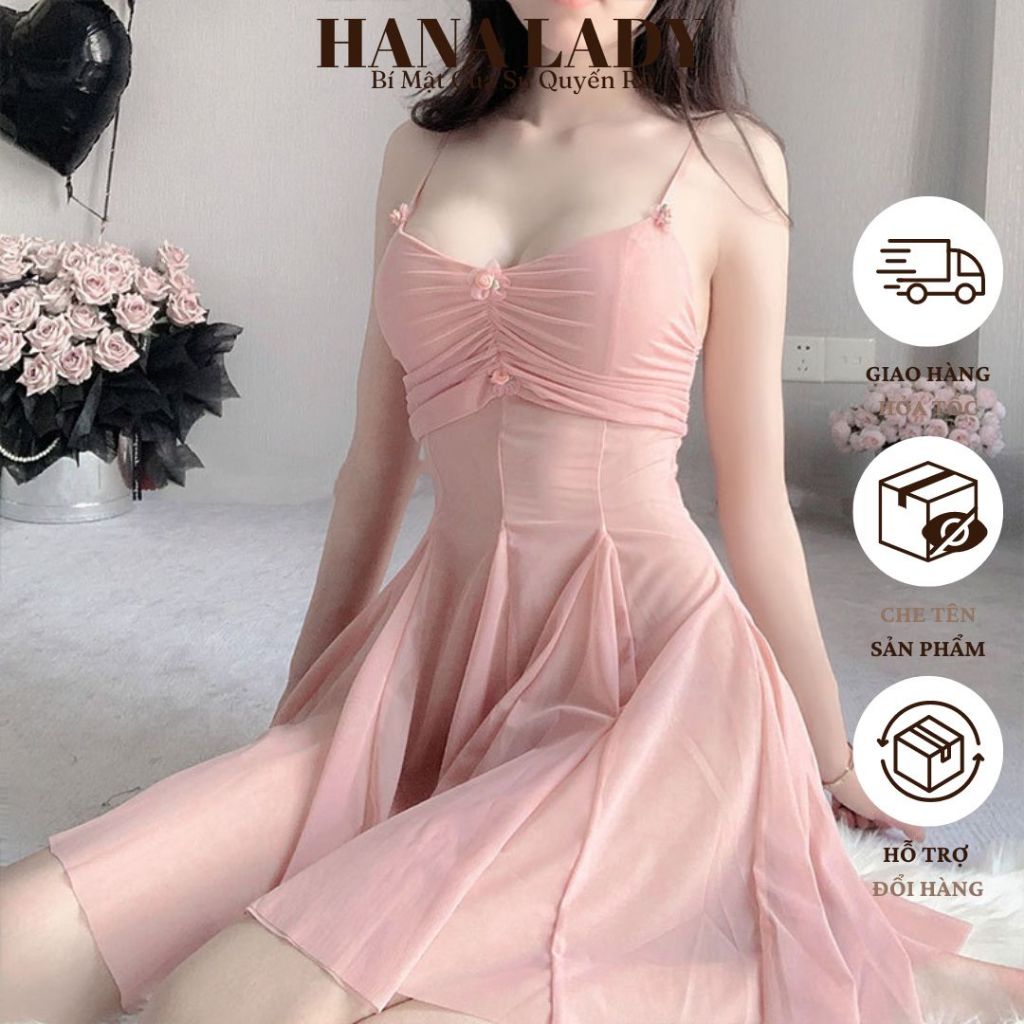 Váy Ngủ Sexy - Đầm Ngủ Xuyên Thấu Dáng Xòe Gợi Cảm Đáng Yêu VN551 | BigBuy360 - bigbuy360.vn