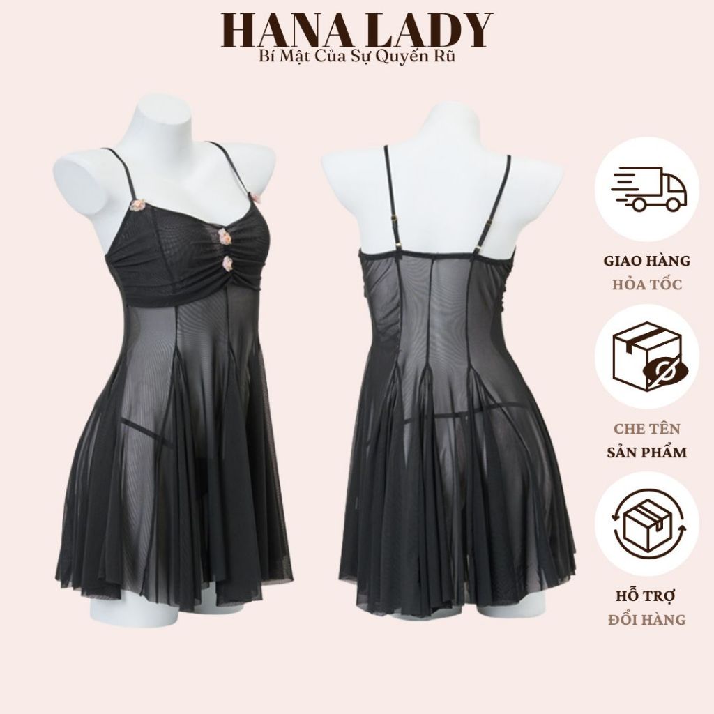 Váy Ngủ Sexy - Đầm Ngủ Xuyên Thấu Dáng Xòe Gợi Cảm Đáng Yêu VN551 | BigBuy360 - bigbuy360.vn