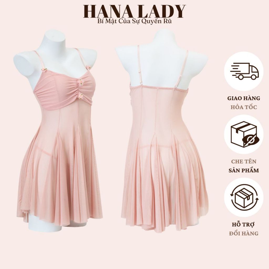 Váy Ngủ Sexy - Đầm Ngủ Xuyên Thấu Dáng Xòe Gợi Cảm Đáng Yêu VN551 | BigBuy360 - bigbuy360.vn