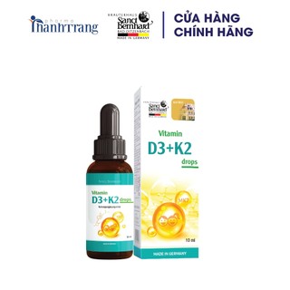 Vitamin D3 K2 MK7 tăng chiều cao cho bé, hấp thu Canxi trong 1 giọt, chống còi xương - Sanct Bernhard Đức