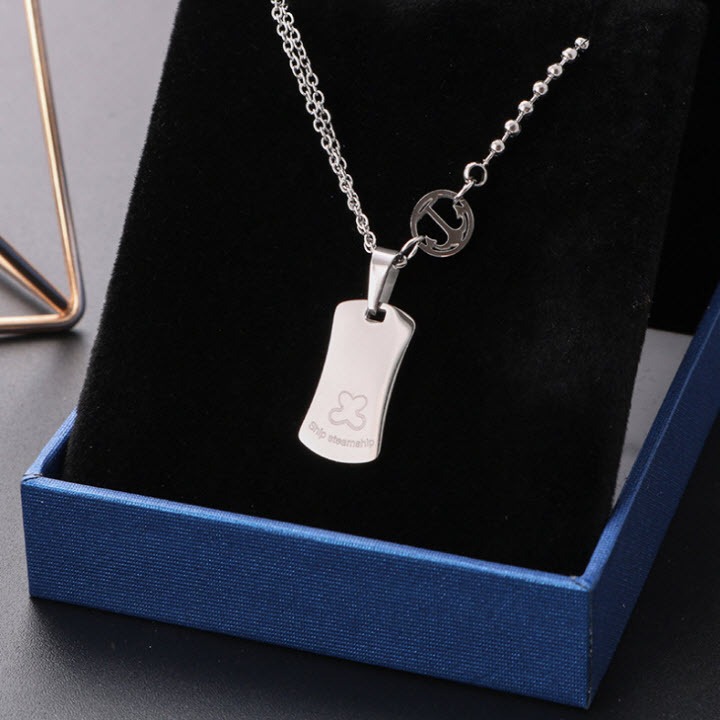 Dây chuyền bi inox nhỏ nhiều kiểu mặt cho các bé - An toàn cho trẻ - Cam kết 1 đổi 1 nếu đen và gỉ sét