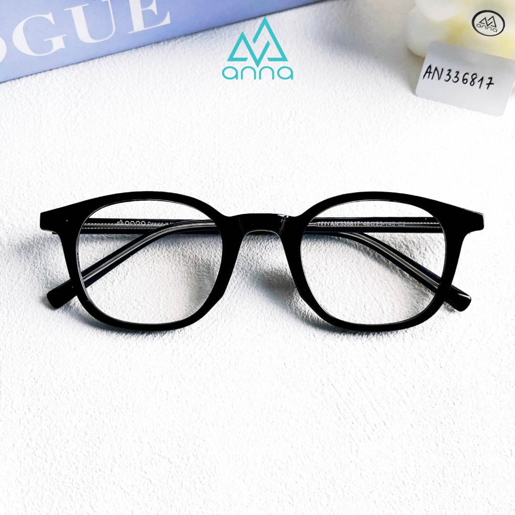 Gọng kính mắt thời trang ANNA nam nữ dáng vuông chất liệu nhựa cứng cao cấp 550CA019