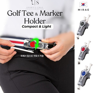 Tee golf holder ghim nhỏ đựng golf tee đeo thắt lưng hàn quốc 골프 티홀더