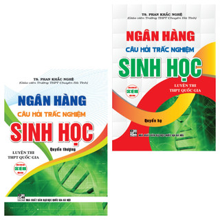 SÁCH - combo sách của phan khắc nghệ: ngân hàng câu hỏi trắc nghiệm sinh học quyển hạ + quyển thượng