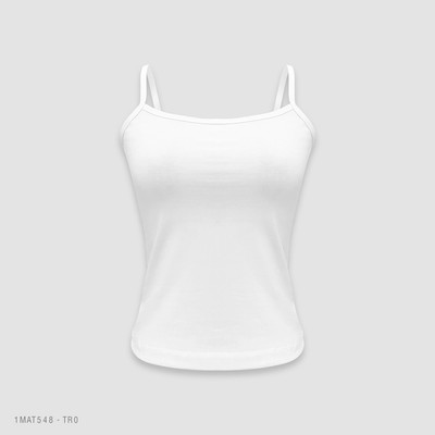 Áo Hai Dây Trắng Nữ MY WAY Thun Cotton Cao Cấp 1MAT548