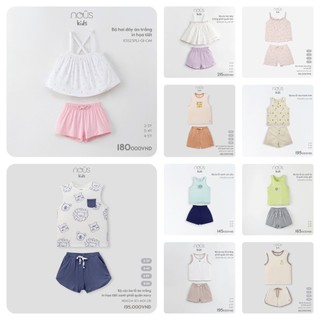  Bộ quần áo ba lỗ Nous Kids cho bé từ 2-5 tuổi