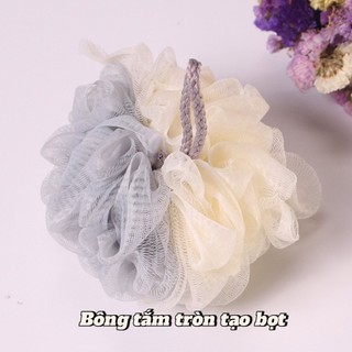 Bông tắm TRÒN tạo bọt khi tắm sắc màu