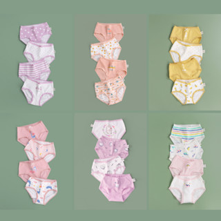 Quần lót bé gái [COMBO 4 CHIẾC] Quần chip tam giác cho bé chất cotton mềm mịn cho bé gái A2011  - Jumping Beans Official