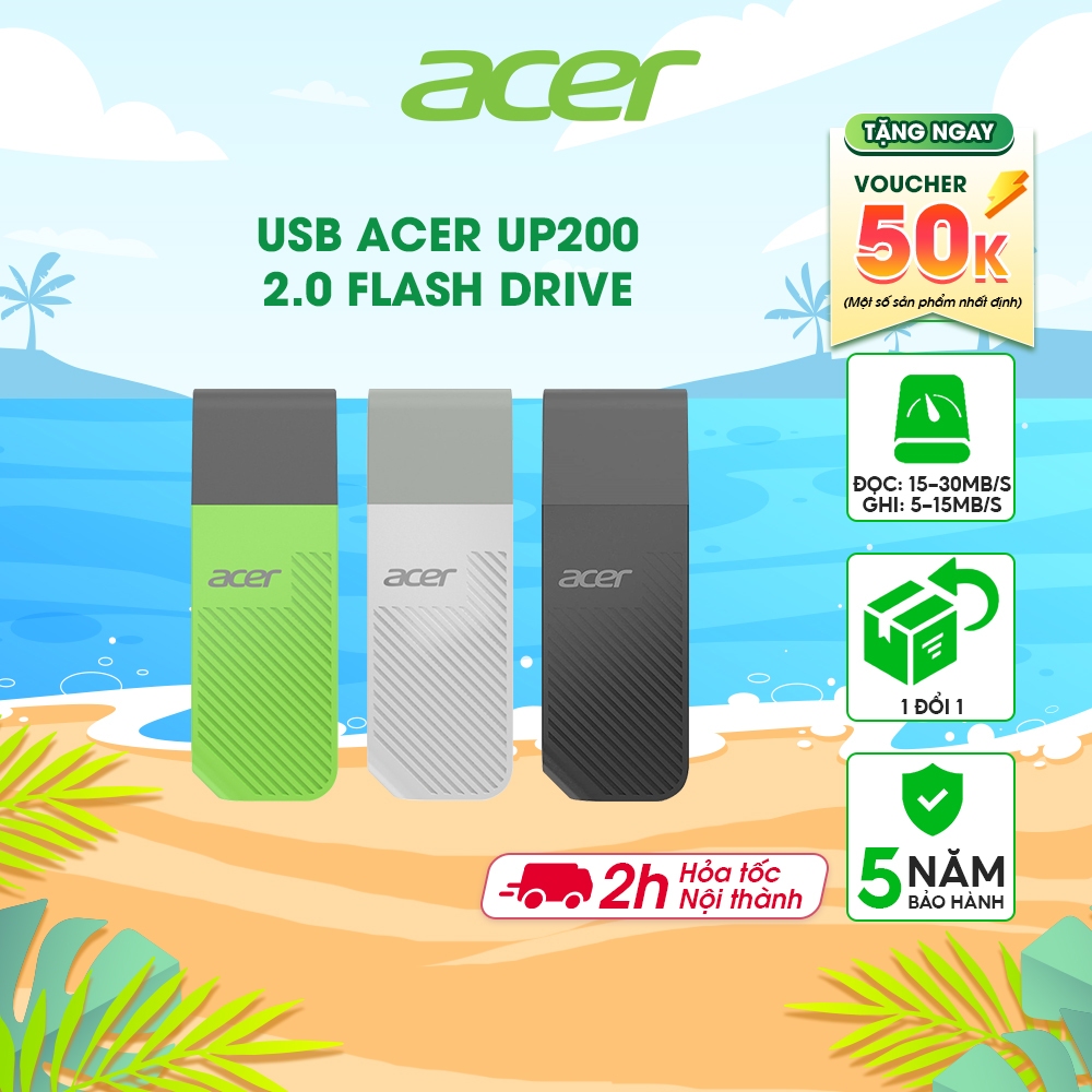 [Mã BMLTB35 giảm đến 35K đơn 99K] USB 3.2 Acer UP300 Gen 1 tốc độ 120MB/s - Bảo hành 5 năm