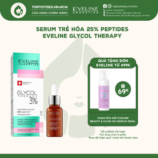 Serum Eveline Glycol Therapy 25% Peptides phục hồi, trẻ hoá, cho da căng láng