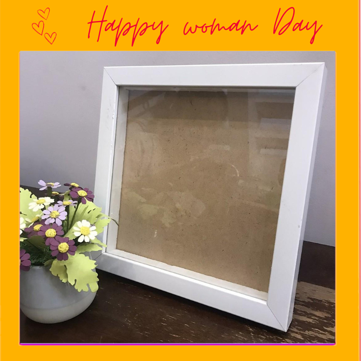 Khung Ảnh Khung Tranh 3D Hộp Chữ Nhật 21x15 Chưa Trang Trí Màu Trắng Anhbanhoa.sss