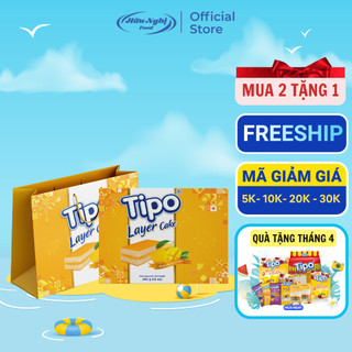 (MUA 1 TẶNG 1 Daisy xốp bạc hà 145g) Tipo Bánh Bông Lan Tầng Kem Xoài 342g