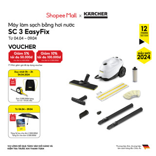 Máy làm sạch bằng hơi nước nóng Karcher SC 3 EasyFix diệt khuẩn hiệu quả (Sản xuất tại Đức)