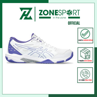 Giày Asics Gel Rocket 11 Trắng Viên Tím - Giày Bóng Chuyền, Cầu Lông, Tennis đa năng cổ thấp linh hoạt lưỡi gà rời êm ái