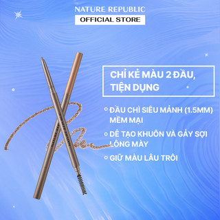 (Date t1/2025)Nature Republic Chì kẻ mày Botanical Micro Slim Brow Pencil 0.08g