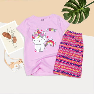 Bộ cotton gap bé gái 4-14y