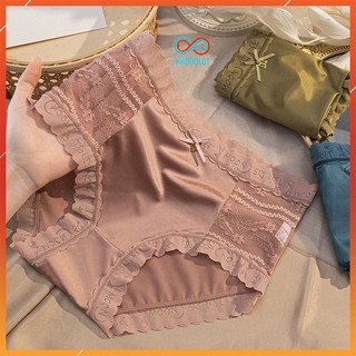 Quần lót nữ đúc su lụa băng siêu nhẹ phối viền ren mềm mát siêu hot lotnu17