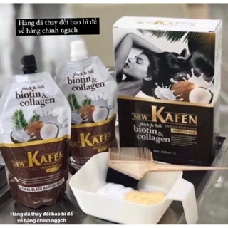  Nhuộm đen Kafen dừa phủ bạc không dính da đầu 