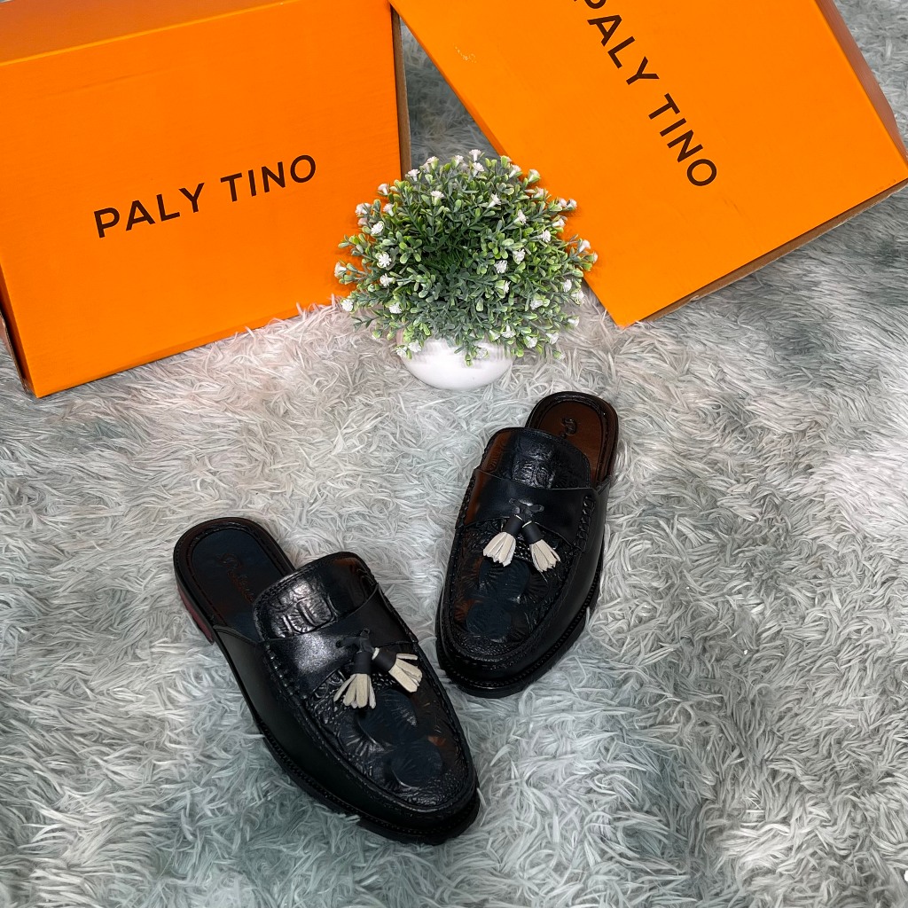 Giày sục nam mang phong cách hàn quốc, giày lười nam hở gót có chuông dập vân gù sành điệu mã G109