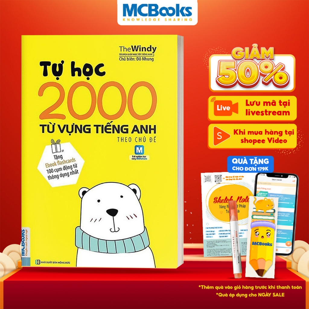 Sách - Tự Học 2000 Từ Vựng Tiếng Anh Theo Chủ Đề Phiên Bản Khổ Nhỏ Dành Cho Người Học Căn Bản - Học Kèm App Online