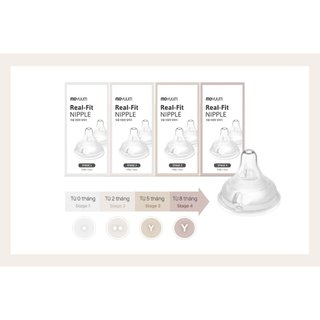 Núm bình silicon Moyuum - Set 2 núm