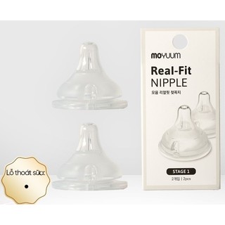[Full] Núm bình silicon Moyuum - Set 2 núm