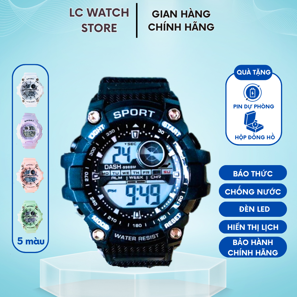 Đồng hồ điện tử trẻ em,thanh thiếu niên ,Đồng hồ chống nước DASS 9988 thời trang cho bé trai bé gái