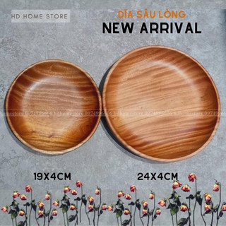- Dĩa gỗ nguyên khối sâu lòng 18.5 cm