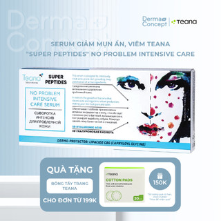 Tinh chất dưỡng da giảm và ngừa mụn ẩn, mụn viêm TEANA “Super Peptides” No Problem Intensive Care Serum 10ml/20ml