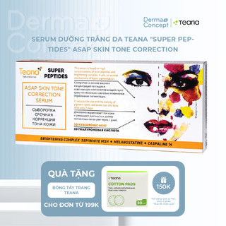Serum Teana Super Peptides ASAP Skin Tone Correction dưỡng trắng da, mờ thâm nám 10ml/20ml