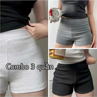 Quần short len tăm xẻ gấu chất co dãn