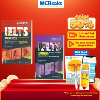 Sách - combo ielts mike - ielts listening and ielts speaking dành cho người tự học