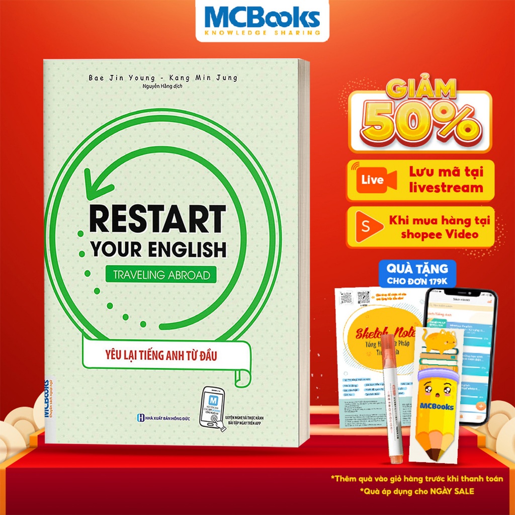 Sách - Restart Your English - Traveling Abroad (Yêu Lại Tiếng Anh Từ đầu) - Chủ Đề Tiếng Anh Du Lịch