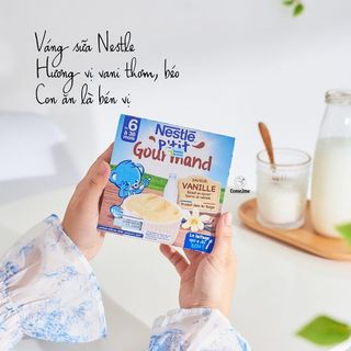 Váng Sữa Nestle Ptit Gourmand Vị vani 6 Tháng - Nội địa Pháp