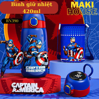  Bình nước cho bé Bình nước trẻ em bình Người Nhện Đội Trưởng Mỹ cho bé mang đi học.Al 