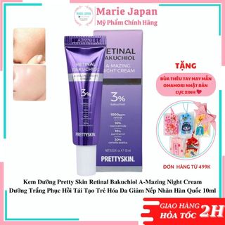 Kem Dưỡng Pretty Skin Retinal Bakuchiol A-Mazing Night Cream Dưỡng Trắng Phục Hồi Trẻ Hóa Da 10ml