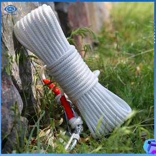 Dây thừng lõi thép 8mm cứu hộ, dây dù leo núi kèm móc nối 2 đầu có thể nối dài cao cấp đa năng dài 10m - 30m tiện lợi