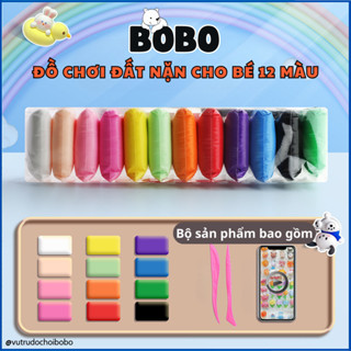 Combo đất sét tự khô Nhật 12/24/36/48 màu đất nặn tự khô hình cao cấp siêu nhẹ dành cho bé làm butter slime