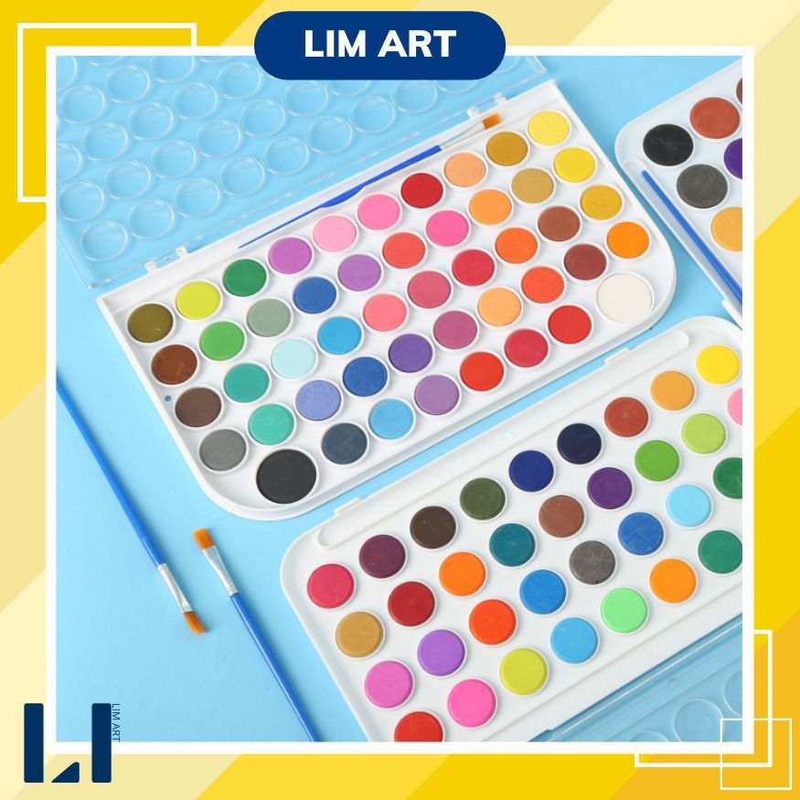 Bộ màu nước nén cao cấp 12/16/28/36 màu tặng kèm 1 cọ vẽ