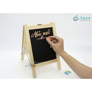 Standee bảng đen viết phấn Menu chữ A 2 mặt để bàn 30x20cm [Dễ viết - Gấp gọn] BANGDEN-04 TTTM