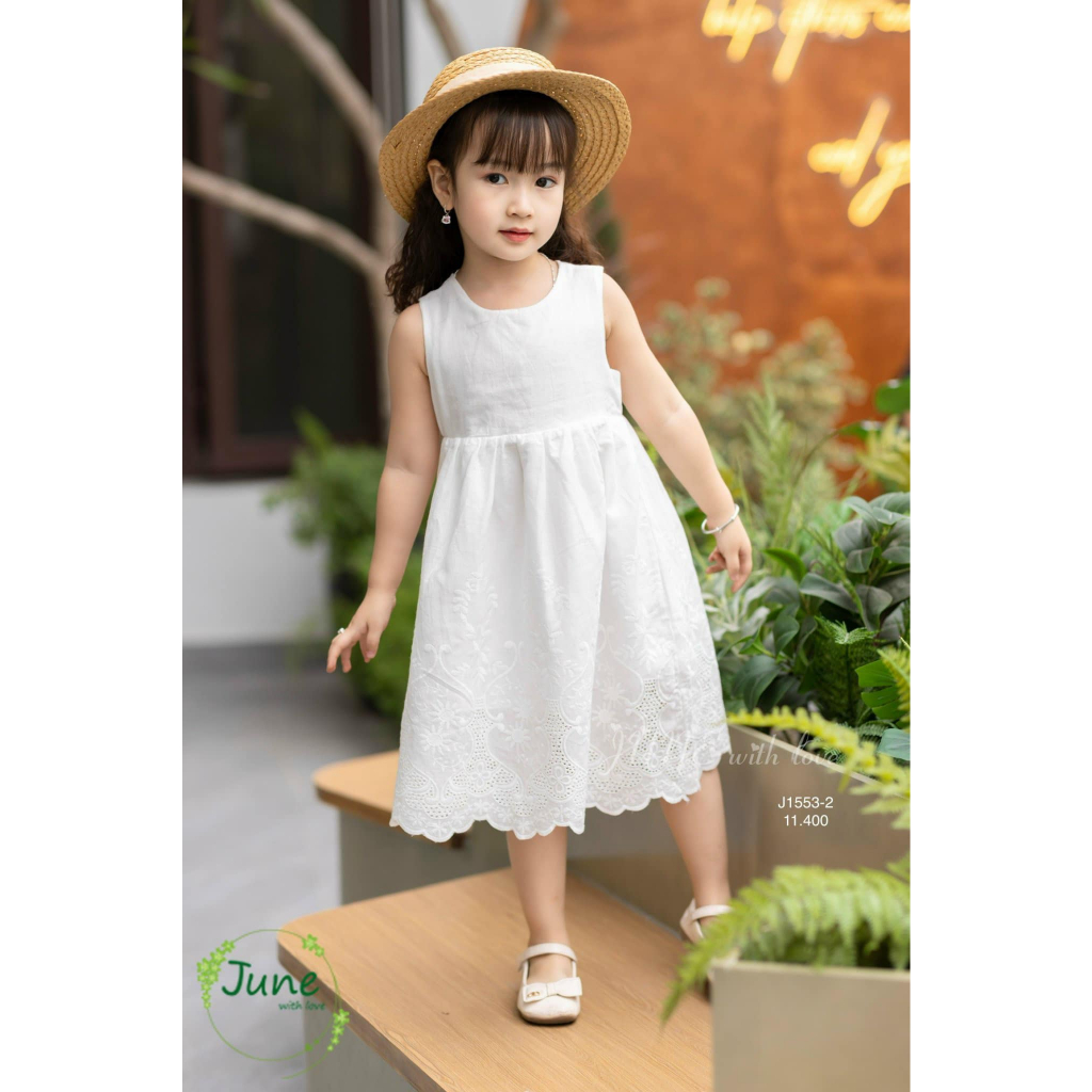 Váy thô boil trắng tiểu thư June