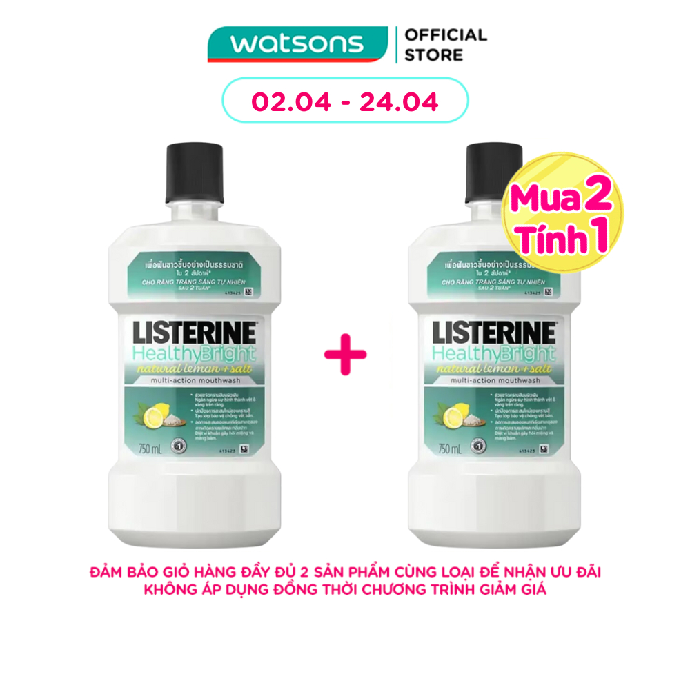 Nước Súc Miệng Làm Trắng Răng Listerine 750ml